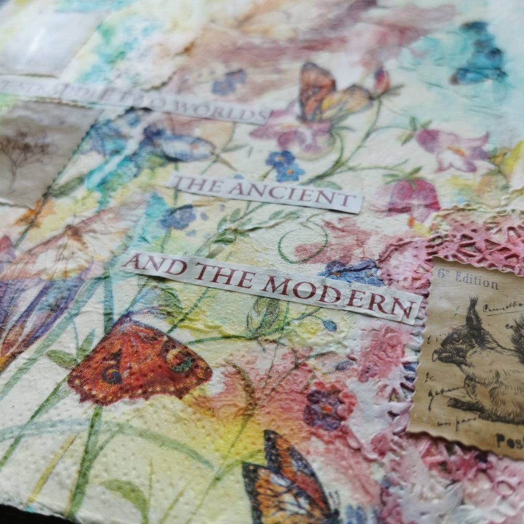finish art journal with words